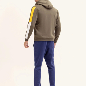 Vente en gros – Sweat à capuche zippé pour homme, hiver, impression numérique, logo personnalisé, tissu polaire respirant, 100 % coton, design uni avec poches - Product Image 2