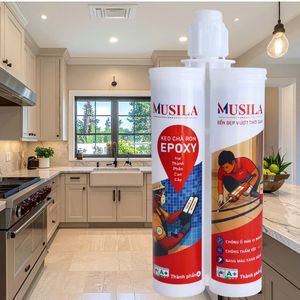 Musila Mastic époxy céramique bicomposant imperméable et anti-moisissure pour joints de carrelage, avec paillettes, matériau de construction - Product Image 5