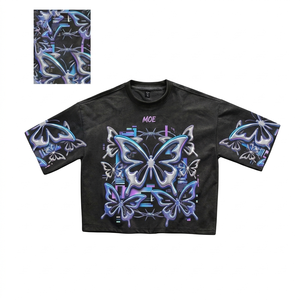 T-shirt pour homme à manches courtes, coupe classique, tricoté en 100% coton, col rond, imprimé numérique écologique, streetwear, tissu 220g - Product Image 4