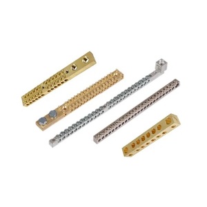 High Polish <b>Mirror</b> Look Anti Tarnish Brass Neutral Links, Short Block Type 2 Plus 2 Hole for <b>Small</b> Panel Terminal Blocks - Product Image 4