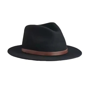 Sombrero Fedora de Fieltro Unisex con Ala Ancha y Banda de Cuero, Diseño Liso, para Viajes, Pesca, Deportes al Aire Libre, Estilo Casual, Personalizable - Product Image 5