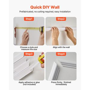 Set di 3 Pannelli Murali in Polistirolo Leggeri e Verniciabili, Facili da Installare, Impermeabili, Profilo Largo per Decorazione - Product Image 6
