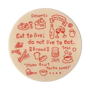 Kyushu Paper Co. Ltd. Posavasos de café desechables comerciales de gran capacidad 500 piezas 90mm Kraft 'Cafe' Vajilla con estilo rojo - Product Image 3