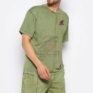 Camiseta de Algodón 100% para Adultos, Lavado Ácido, Transpirable, Manga Corta, Camiseta de Verano de Alta Calidad - Product Image 4