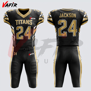 Uniforme de football américain, logo personnalisé imprimé, sublimation, unisexe, manches courtes, séchage rapide, anti-UV, respirant, spandex/polyester - Product Image 5