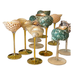 Verres à vin en coquillages naturels 100% séchés au soleil, faits à la main, verres à martini en coquille, pour cocktails, fêtes, mariages à la plage, cadeaux pour demoiselles d'honneur - Product Image 3