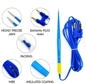 Pinces Adson bipolaires en acier inoxydable, type câble, classe I, outils manuels certifiés CE - Product Image 3