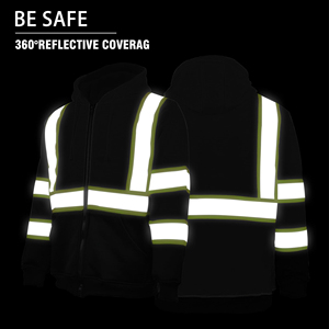 Multi Pocket Utility Safety <b>Jacket</b> High Vis Reflective Stripes Durable Polyester Fabric Workshop Security <b>Construction</b> Gear - Product Image 3