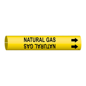 เครื่องหมายระบุท่อแก๊สธรรมชาติแบบ Snap-On ยี่ห้อ Brady สำหรับท่อในร่มและกลางแจ้ง - Product Image 1