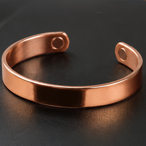 Bracelet de thérapie en cuivre magnétique élégant de qualité supérieure, fait main, gaufré, bijou de mode de luxe - Product Image 2