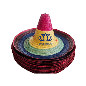 Chapeau de cowboy de haute qualité, écologique, broderie à la main |   Chapeau de paille style personnage - Artisanat naturel durable pour adultes unisexes - Product Image 1