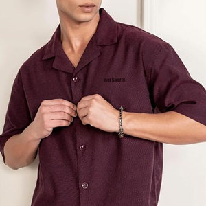 T-shirt à col camp style OEM pour adultes – Personnalisable, décontracté - Product Image 2