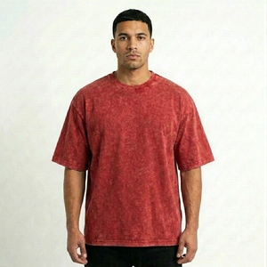 Camiseta Oversize de Streetwear Personalizada con Lavado Ácido, 320GSM, 100% Algodón Pesado Transpirable con 3D Premium para Personalización de Marca - Product Image 4
