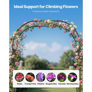 Arco da Giardino in Metallo 94,5x59x15,8 Pollici, Modello D0100X3GHXX per Piante Rampicanti, Elegante Arco per Matrimoni e Decorazioni per Feste - Product Image 2