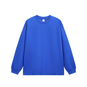 Sudadera sin Capucha para Hombre, Otoño-Invierno, Cómoda, Corte Holgado, Color Sólido Personalizado, Diseño Teñido Liso Popular - Product Image 6