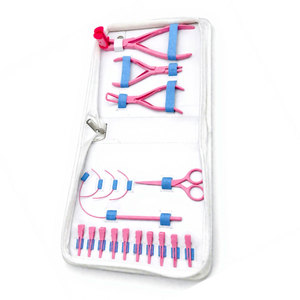 Kit de Herramientas para Extensiones de Cabello, Color Rosa Bebé, Acero Inoxidable, Ligero, Reutilizable, con Logotipo Personalizado OEM, Profesional - Product Image 4