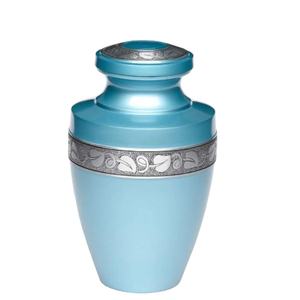 Urnes de crémation noires d'accent de décor à la maison et pot de souvenir de cendres funéraires urnes funéraires de conception personnalisée en métal les plus tendances pour les humains - Product Image 1