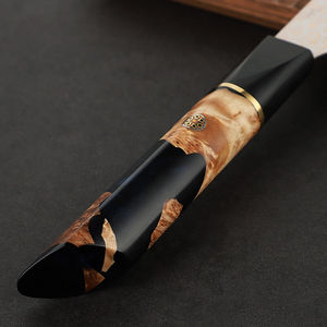 Juego de Cuchillos de Cocina de Acero al Carbono Damasco Japonés, Estilo Moderno, con Mango de Resina y Madera - Product Image 4