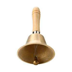 Campana de mano de latón pulido fino para Puja, oración, templo, ritual, generador de sonido, accesorio decorativo religioso tradicional - Product Image 2