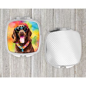 Hippie Dawg Compact <b>Mirror</b> Chocolate Labrador Decorative <b>Pocket</b> Makeup <b>Mirror</b> for Women Girls Travel Makeup <b>Mirror</b> Folding - Product Image 4