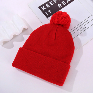 Gorro de Punto Ultra Suave con Pompón, Gorro Cálido Informal para Uso Diario, Gorro de Invierno con Pompón y Patrón Jacquard - Product Image 2