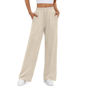 Pantalon large taille haute pour femme, coupe droite décontractée, idéal pour l'hiver, les activités de plein air et la gym - Product Image 2