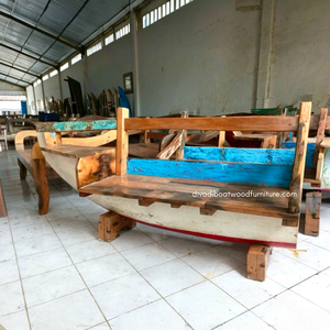 Sofá de Dos Plazas Hecho a Mano con Madera de Barco Reciclada, Duradero, para Hogar, Villa, Resort, Estilo Rústico, Muebles de Interior y Exterior, Venta al Por Mayor - Product Image 3