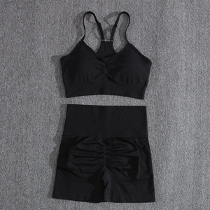 Conjuntos Deportivos de Verano para Mujer, Shorts con Efecto Push-Up y Top Deportivo Halter para Deportes al Aire Libre - Product Image 5