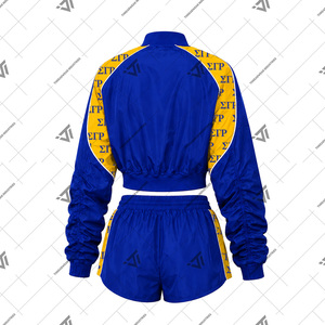 Ropa al por mayor de la hermandad griega Sigma Gamma Rho, conjunto deportivo de 2 piezas para mujer, chaqueta cortavientos y pantalones cortos. - Product Image 2