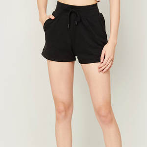 Shorts de course pour femmes taille haute, respirants, écologiques, coupe-vent, séchage rapide, couleur unie, 100 % coton, grandes tailles - Product Image 1