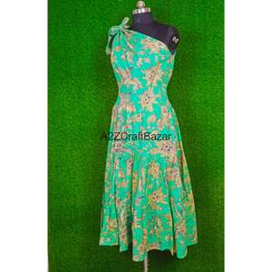 เดรสทรงบอดี้คอนแบบไหล่เดียวขายดีที่สุด ผ้าฝ้ายแท้ 100% ลายพิมพ์สวยหรู สวมใส่สบาย เหมาะสำหรับงานปาร์ตี้ ชายหาด งานแต่งงาน สำหรับผู้หญิง - Product Image 5