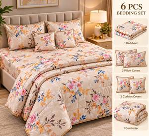 ชุดเครื่องนอนผ้า 160 TC สำหรับเทศกาล Diwali ตกแต่งบ้านสวยงาม ผ้าปูที่นอนพิมพ์ลายสวยงาม พร้อมปลอกหมอนเข้าชุด ขายส่ง - Product Image 2
