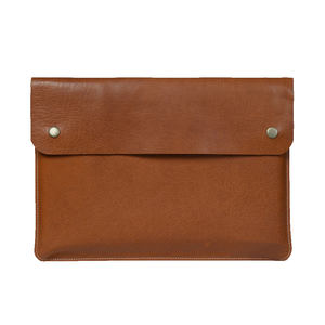 Housse élégante pour ordinateur portable en cuir véritable pour hommes et femmes, légère, portable, convertible, rembourrage doux pour le travail, les voyages, le transport quotidien - Product Image 6