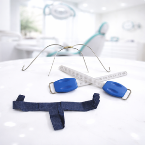 Orthodontic Headgear Face <b>Bow</b> Dental Extraoral Traction Appliance Cervical High <b>Pull</b> Adjustable Manual Stainless Steel Set - Product Image 1