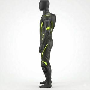 Traje de Motociclismo para Hombre, Manga Larga, Negro y Verde Neón, de Cuero, Impermeable, Protección para Todas las Estaciones, Equipo de Alta Calidad Profesional - Product Image 6