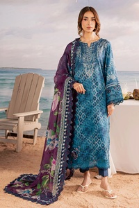Trajes pakistaníes de algodón/tela de lino, diseño shalwar kameez para mujer, vestido de alta calidad, trajes bordados de algodón/tela de lino - Product Image 3