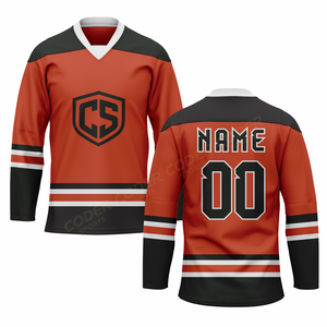 Maillots de hockey brodés en twill personnalisés OEM de qualité supérieure, uniformes d'équipe par sublimation, livraison rapide, anti-humidité - Product Image 6