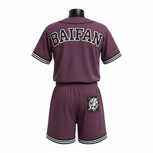 Ensemble short et maillot de baseball pour femme, polyester premium à séchage rapide, empiècements en mesh cousus, logo personnalisé appliqué, ensembles pour femme 100% coton - Product Image 2