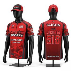 Maillot de Tir Premium en Polyester 180 GSM Respirant avec Impression par Sublimation, Panneau Contrastant Gris Orange, Logo Personnalisé, Tenue d'Équipe - Product Image 3