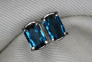 Certified Natural Tourmaline Earrings Sterling <b>Silver</b> <b>Studs</b> Real Genuine October Birthstone Jewelry Gift For Her - Product Image 4