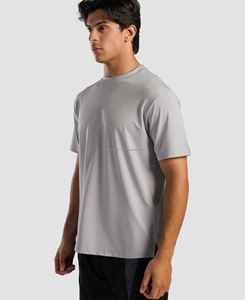Camiseta de Manga Corta para Hombre, Tejida en Poliéster/Algodón, Cuello Redondo, Estilo Yoga, Transpirable, Diseño Casual, Nuevo Modelo 2026 - Product Image 2