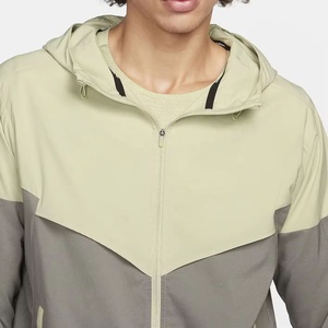Veste coupe-vent imperméable légère pour homme, fermeture éclair sur le devant, couleur unie, qualité supérieure, directement de l'usine - Product Image 3