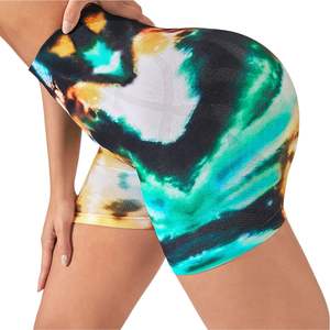 Shorts de Yoga Tie Dye Personalizados para Mujer, Cintura Alta, Transpirables, para Gimnasio, Fitness, Entrenamiento, Correr, con Bolsillos, Venta al Por Mayor OEM - Product Image 5