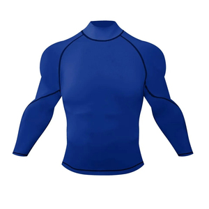 <b>Men</b> <b>Compression</b> Running Long Sleeve T-<b>shirt</b> Custom Base Layer Gym Sports Boxing Workout MMA Rash Guard Anti-UV UPF50 - Product Image 2