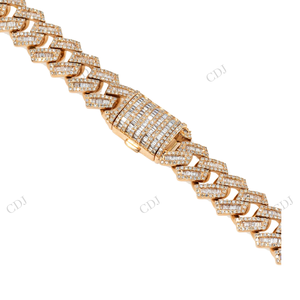 Collier Tennis Lourd 12PT 22 Pouces en Argent 925 Plaqué Or, Diamants Bling 14.00CTW, Style Hip Hop Luxe pour Mariage Femme - Product Image 4