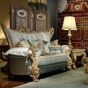 Juego de Sofás Seccionales Tradicionales de Lujo con Cubierta de Madera Sólida, Respaldo de Cojín en Forma de L Ecológico y Duradero para Muebles de Sala de Estar - Product Image 6