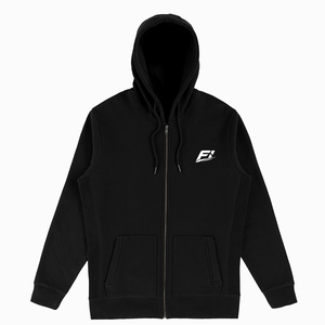 Sudaderas con Capucha Negras de Alta Calidad para Hombre, 100% Algodón Felpa, Sudadera Informal con Capucha, Logotipo Bordado en la Parte Delantera, Corte Regular - Product Image 1