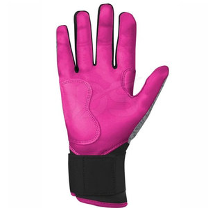 Gants de sport sans doigts gris rose respirants antidérapants avec sangle de poignet réglable unisexe toutes saisons - Product Image 3
