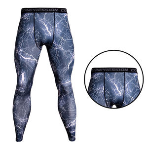 Leggings de Compresión para Hombre, Cintura Elástica, Estiramiento en 4 Direcciones, Secado Rápido, Poliéster y Spandex, para Gimnasio, Fitness, Impresión Personalizada, al por Mayor - Product Image 6