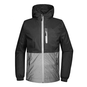 Chaqueta Impermeable con Capucha para Hombre, Color Negro y Gris, Cierre de Cremallera, Estilo Casual para Invierno, Relleno de Poliéster, Corte Regular - Product Image 1